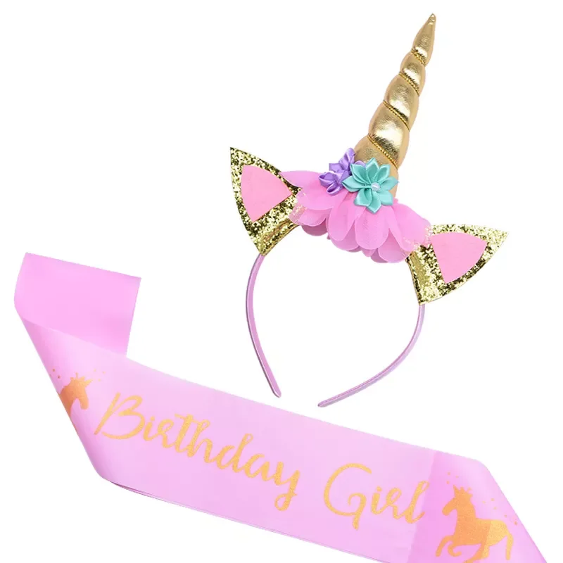 Girl Unicorn Headband with Sash Unicorn Cake Topper Baby Shower Girl Birthday Party Decorations Unicorn Party Supplies
Girl Unicorn Headband with Sash Unicorn Cake Topper Baby Shower Girl Birthday Party Decorations Unicorn Party Supplies