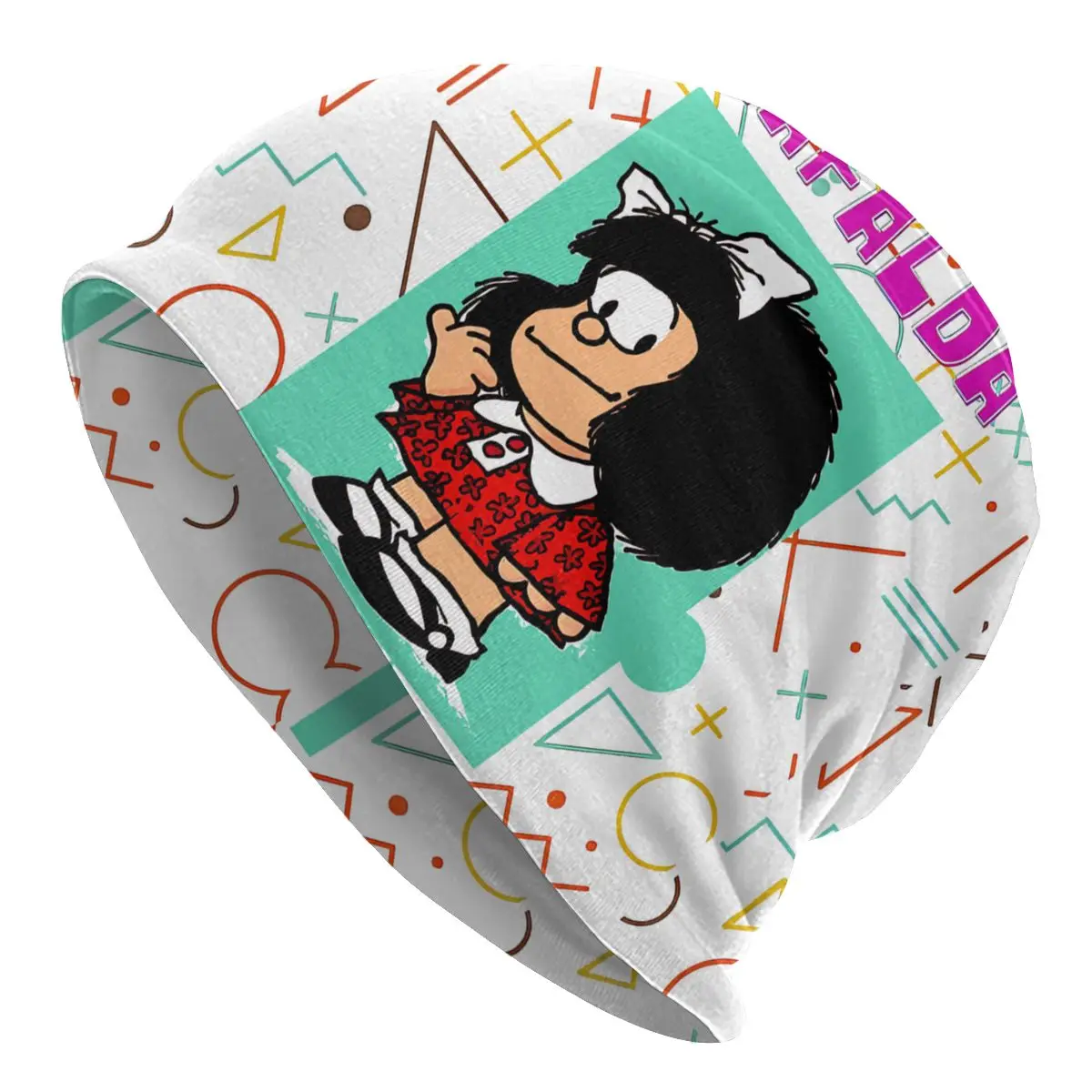 

Умные спортивные тонкие облегающие шапки Mafalda, Мультяшные шапочки, Мягкие Шапки