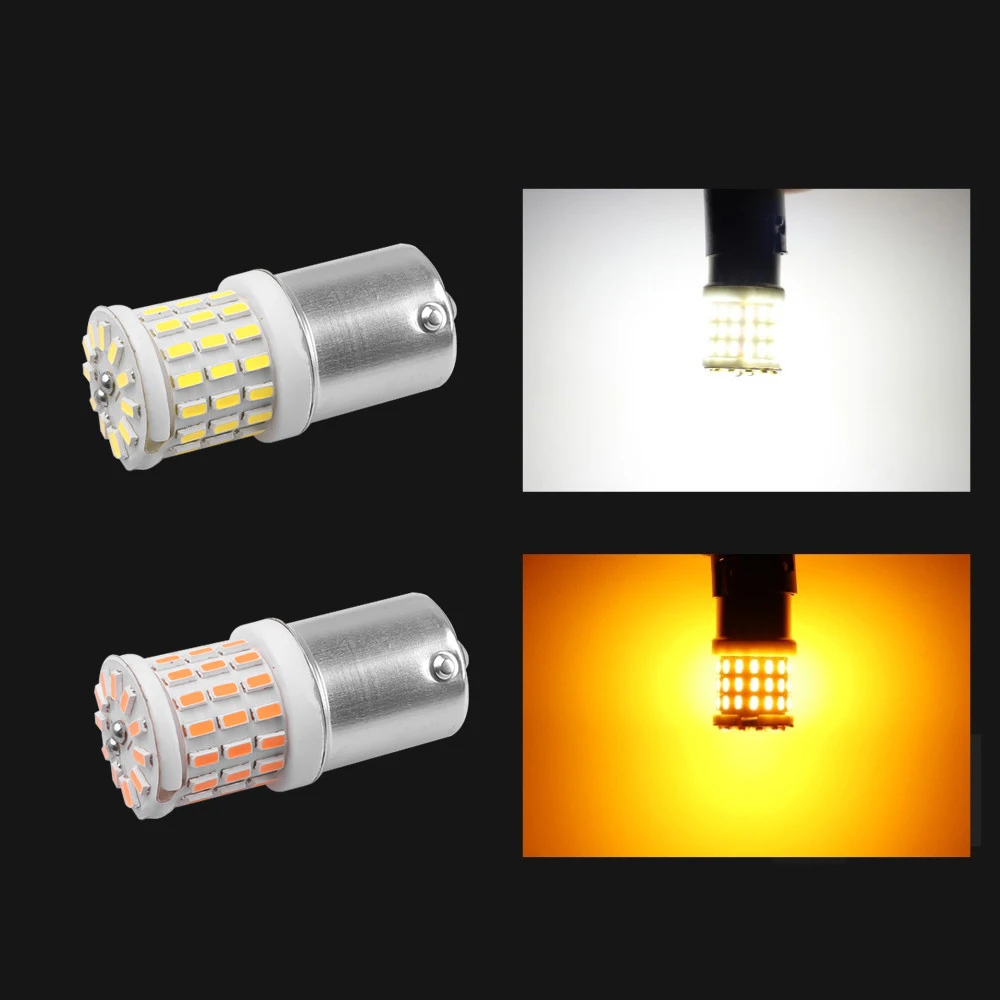 12V Ceramic LED Car Signal Light 57SMD 3014 1156 BA15S/1157 BAY15D Reading Lamp High Brightness White Yellow Auto Turn Light
12V Ceramic LED Car Signal Light 57SMD 3014 1156 BA15S/1157 BAY15D Reading Lamp High Brightness White Yellow Auto Turn Light
