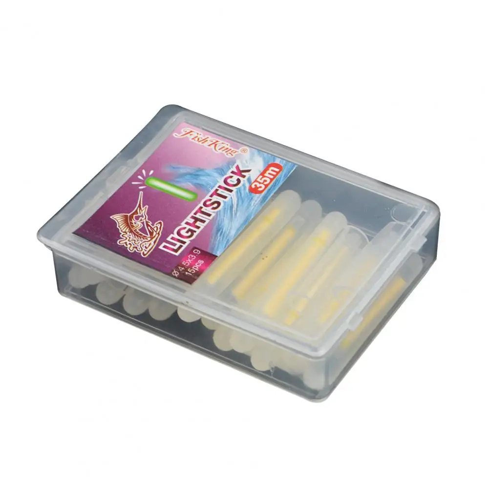 15Pcs Portable Fishing Glow Stick Fine Workmanship Easy to Use Long Service Life Fishing Luminous Stick for Angling
15Pcs Portable Fishing Glow Stick Fine Workmanship Easy to Use Long Service Life Fishing Luminous Stick for Angling