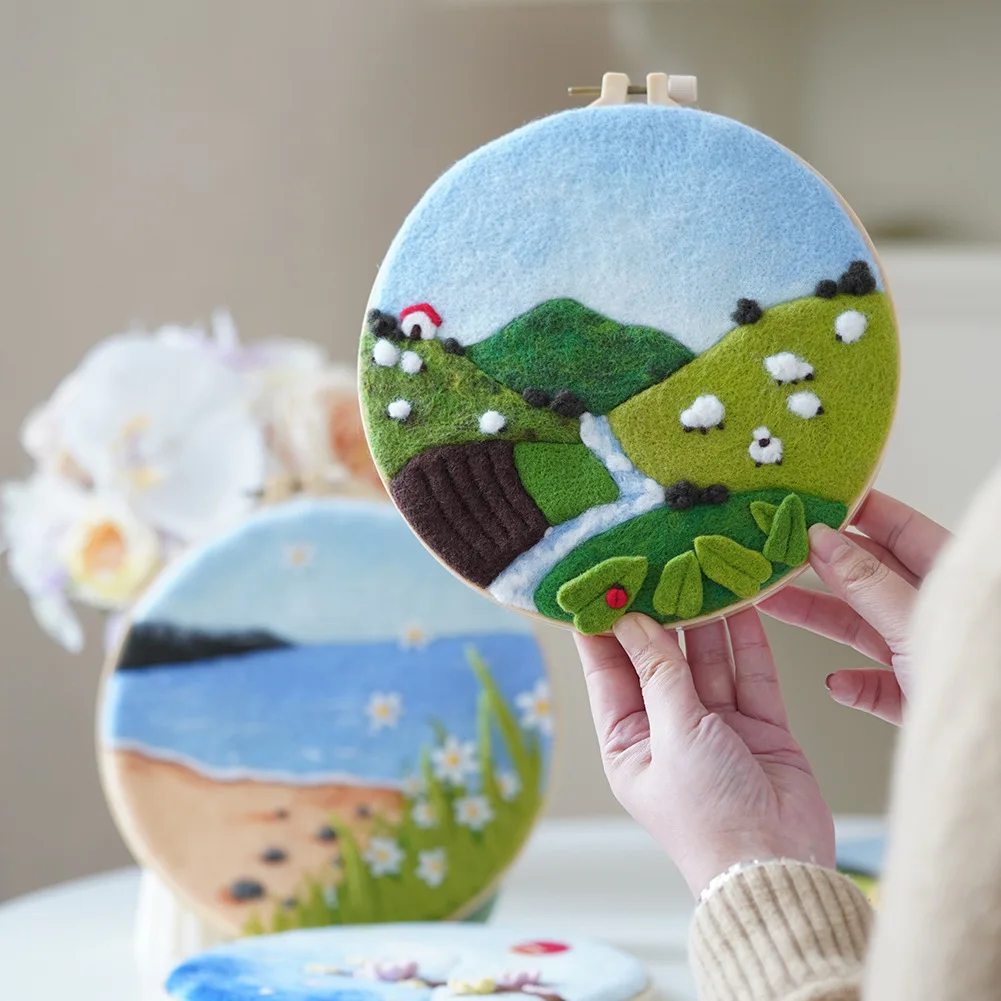 Painting DIY Wool Embroidery Kit Creative DIY Wool Needle Felt Picture Kit Craft Painting Gift For Mom Friends Kids
Painting DIY Wool Embroidery Kit Creative DIY Wool Needle Felt Picture Kit Craft Painting Gift For Mom Friends Kids