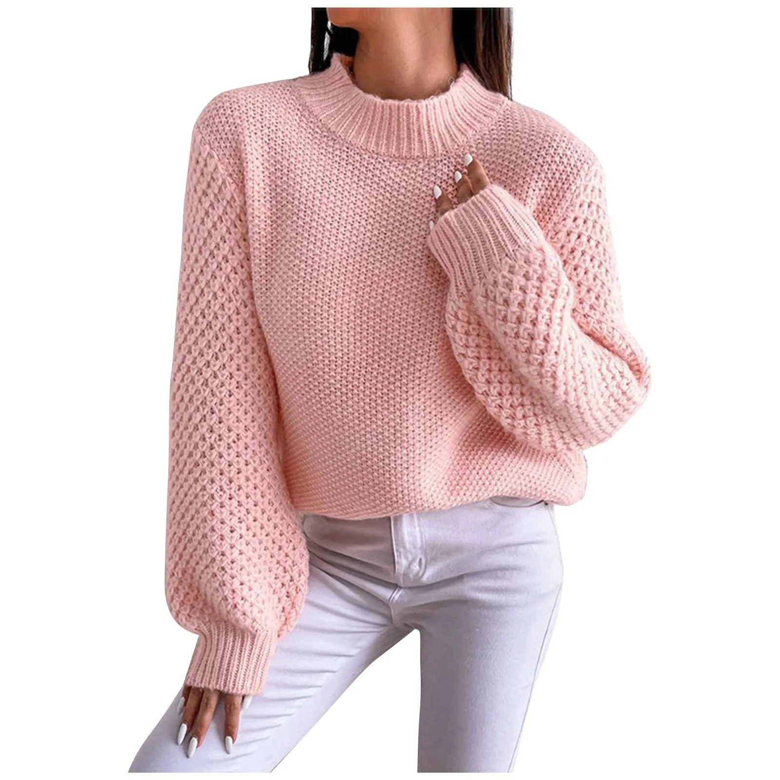 Women's Long Sleeve Knit Shirt Pullover Plush Sweater Solid Color Knit Autumn female comfortable warm Pullovers tops 2023
Women's Long Sleeve Knit Shirt Pullover Plush Sweater Solid Color Knit Autumn female comfortable warm Pullovers tops 2023