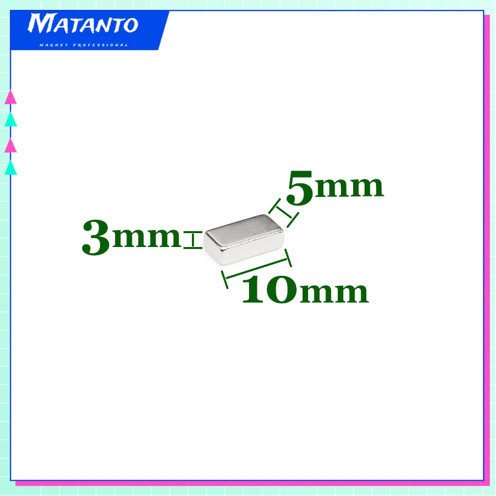 20/50/100/200/300/500PCS 10x5x3 mm Small Block Magnets Strong N35 Quadrate Neodymium Permanent Magnet Sheet 10x5x3mm 10*5*3 mm
20/50/100/200/300/500PCS 10x5x3 mm Small Block Magnets Strong N35 Quadrate Neodymium Permanent Magnet Sheet 10x5x3mm 10*5*3 mm