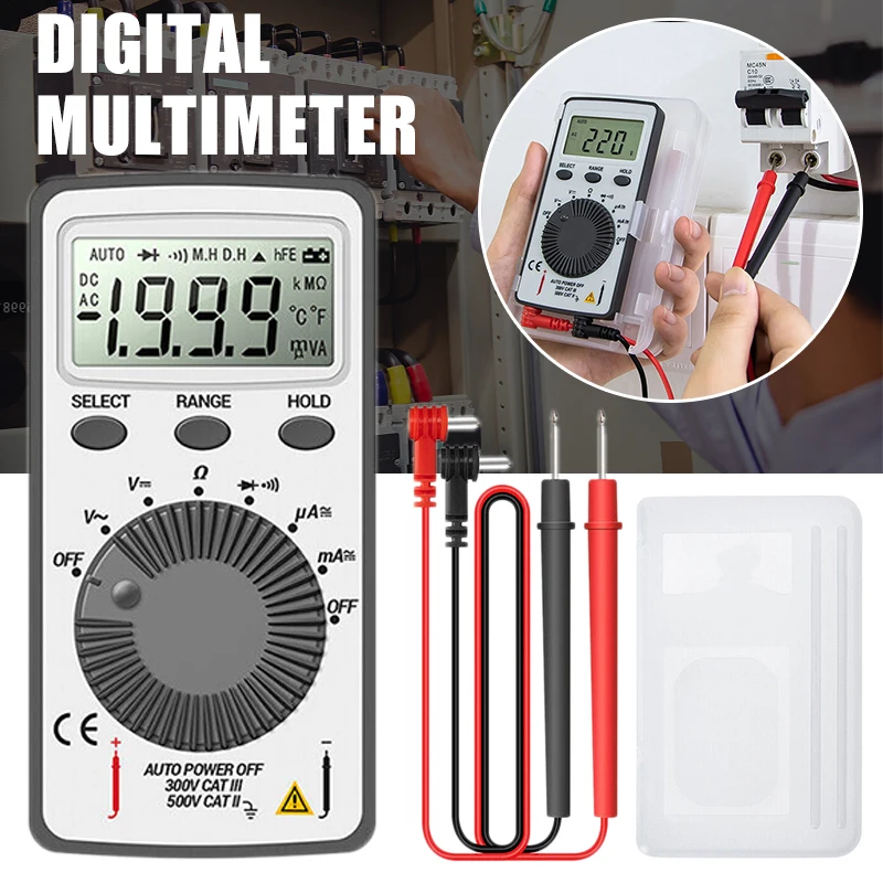1999 Count LCD Digital Multimeter AC/DC Automatic Voltmeter Ammeter Professional Electrical Instruments Tester 
1999 Count LCD Digital Multimeter AC/DC Automatic Voltmeter Ammeter Professional Electrical Instruments Tester