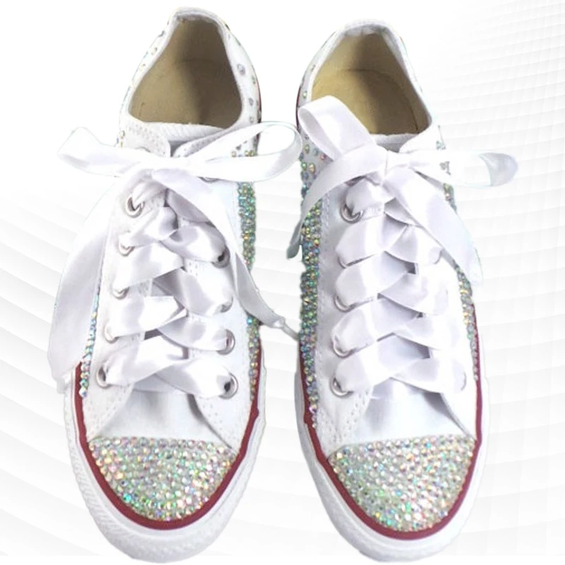 Low-top sneakers white rhinestone canvas shoes comfortable walking shoes handmade rhinestone vulcanized shoes 35-46
Low-top sneakers white rhinestone canvas shoes comfortable walking shoes handmade rhinestone vulcanized shoes 35-46