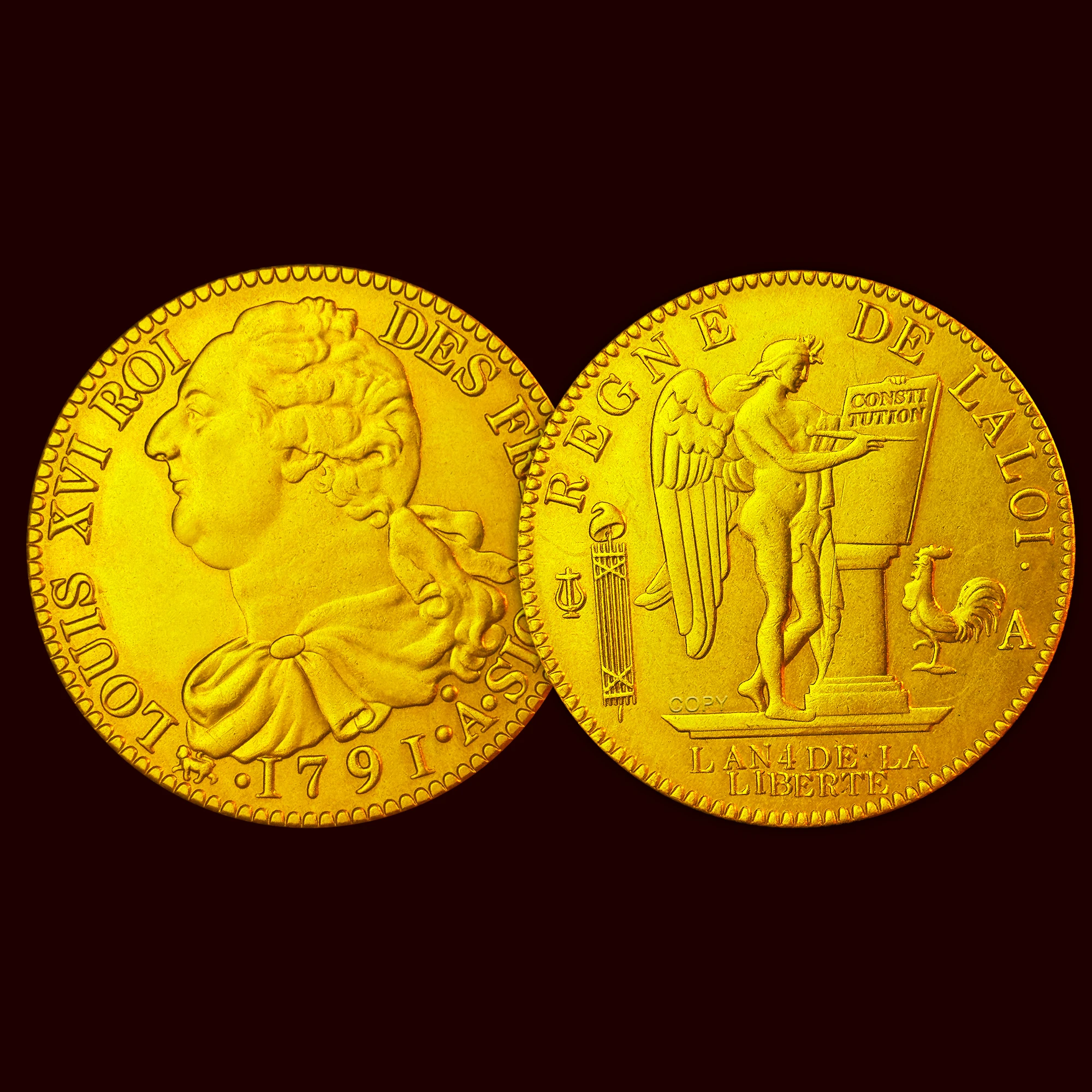 Французская коллекция Louis XVI золота Repliica 1791 года, памятная монета Lucky Angel & Rooster, дизайн с узором, металлическая медаль, праздничный подарок 
Французская коллекция Louis XVI золота Repliica 1791 года, памятная монета Lucky Angel & Rooster, дизайн с узором, металлическая медаль, праздничный подарок