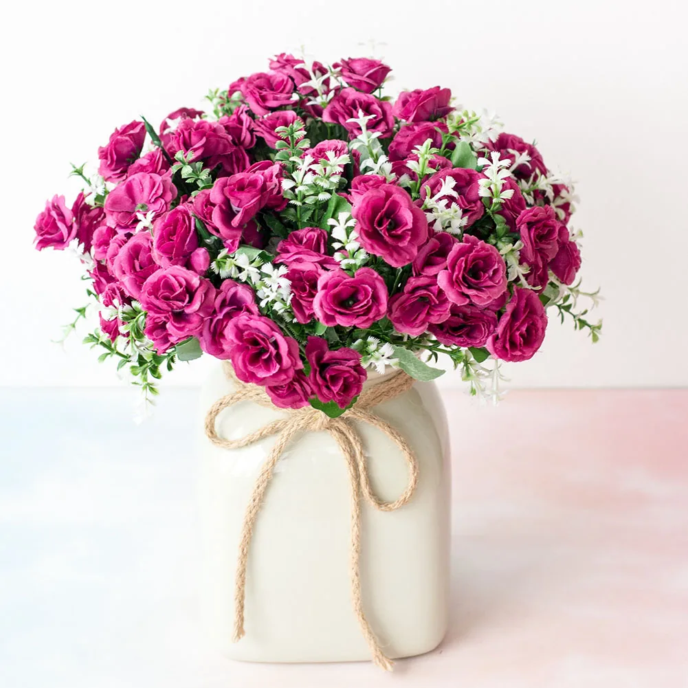 Artificial Flowers Lavish Fake Flower 5 Forks 15 Heads Simulation Roses For Wedding Valentine's Day Birthday Gift Home Decora
Artificial Flowers Lavish Fake Flower 5 Forks 15 Heads Simulation Roses For Wedding Valentine's Day Birthday Gift Home Decora