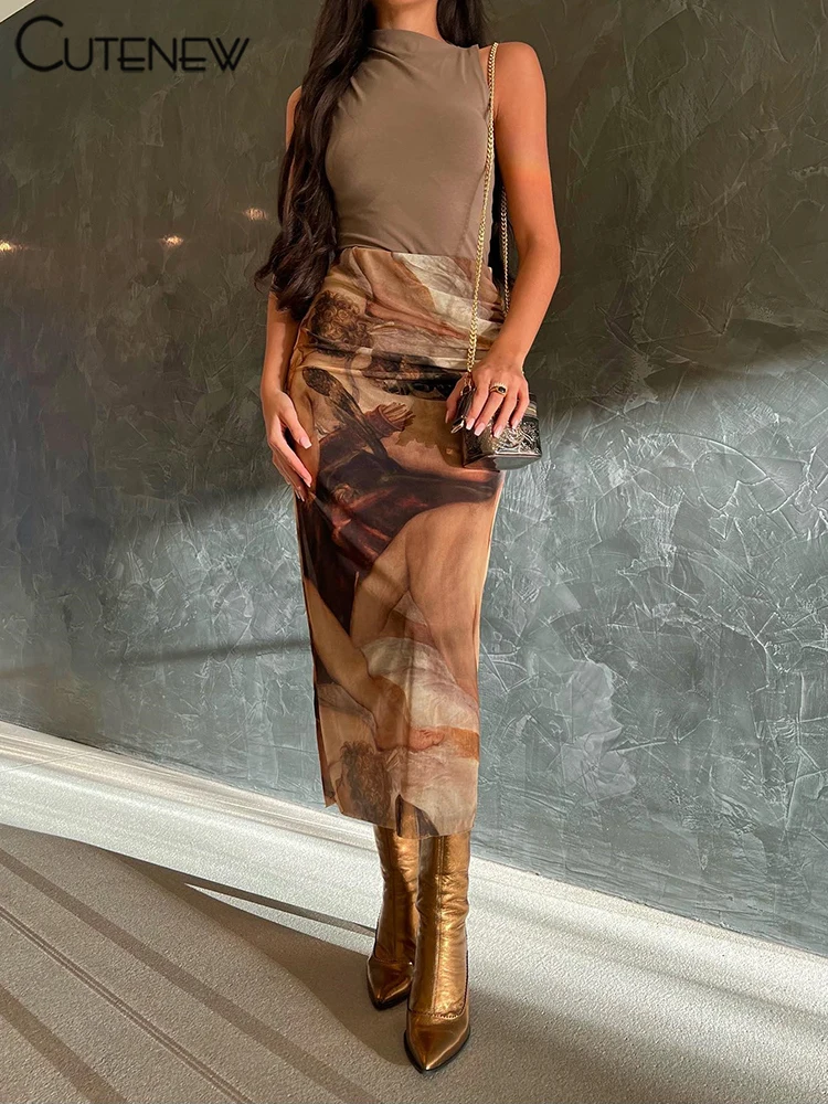 Женская плиссированная длинная юбка Cutenew, асимметричное винтажное облегающее платье с масляным принтом, пуловер, женская уличная одежда, но...
Женская плиссированная длинная юбка Cutenew, асимметричное винтажное облегающее платье с масляным принтом, пуловер, женская уличная одежда, но...