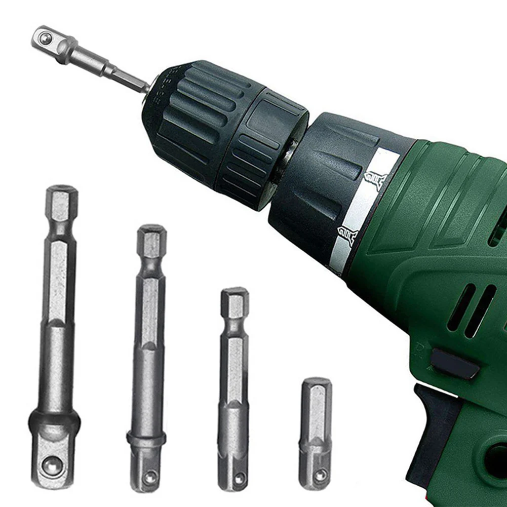 4Pcs Drill Socket Adapter For Impacts Driver W/Hex Shank To Squares Sockets Drills Bits Bar Extension 1/4" Bit Set Hand Tools
4Pcs Drill Socket Adapter For Impacts Driver W/Hex Shank To Squares Sockets Drills Bits Bar Extension 1/4" Bit Set Hand Tools