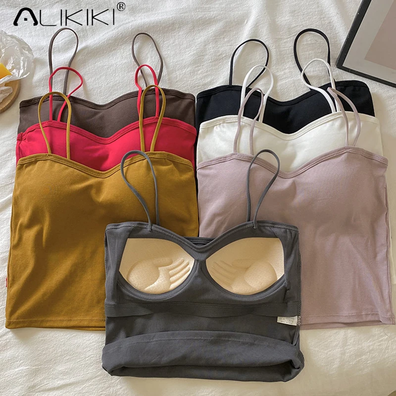 Spaghetti Strap Tank Top Women Sexy Backless Camisole Summer Sling Tube Top With Built-In Bra Seamless Crop Top Streetwear Camis
Spaghetti Strap Tank Top Women Sexy Backless Camisole Summer Sling Tube Top With Built-In Bra Seamless Crop Top Streetwear Camis