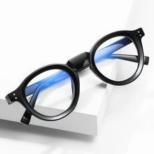 PF2090 retro thick insert glass frame, decorated with classic flat light mirror Korean version black frame