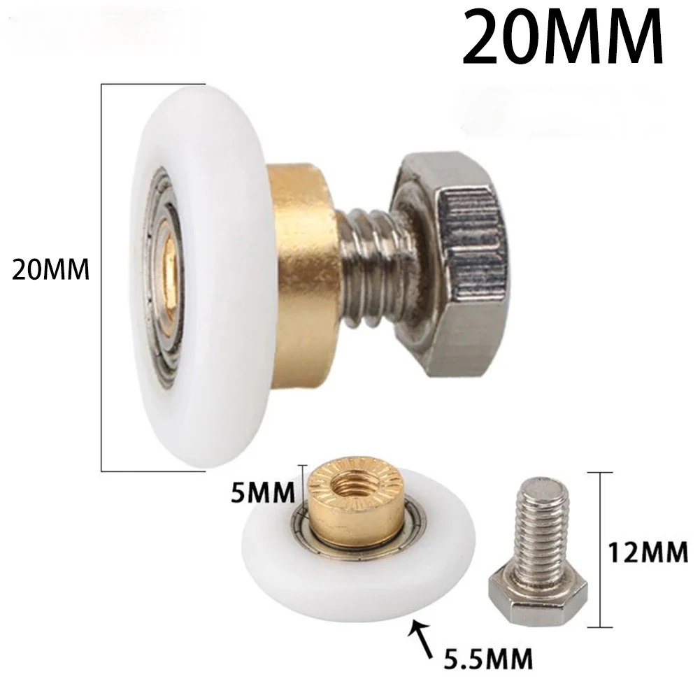 4pcs 20/23/25/27mm Diameter Shower Room Pulley Bathroom Sliding Glass Door Wheels Nylon Copper Roller Shower Parts Replacement
4pcs 20/23/25/27mm Diameter Shower Room Pulley Bathroom Sliding Glass Door Wheels Nylon Copper Roller Shower Parts Replacement