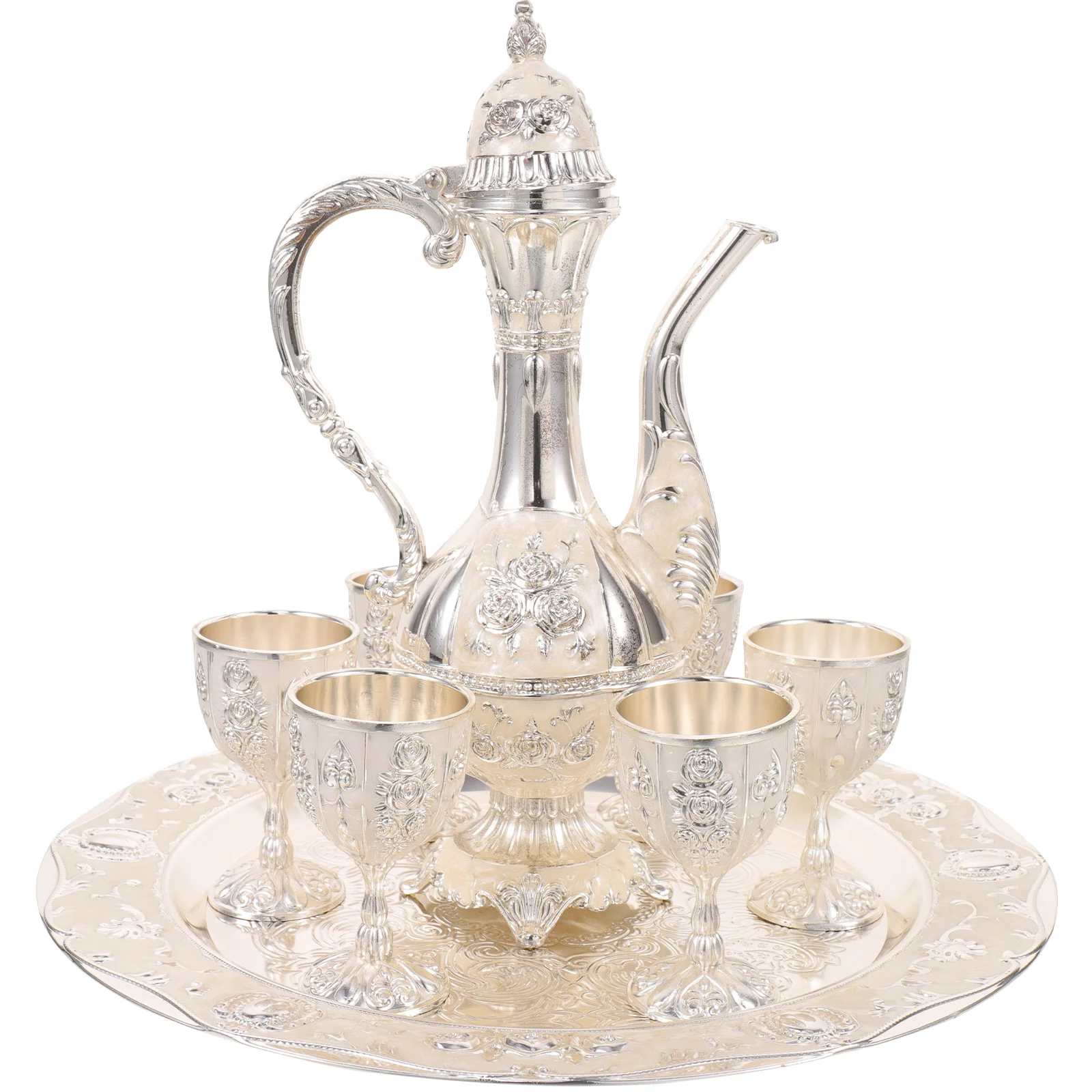 Hip Set Water Glasses Set Pot Kit Pour Coffee Kettle Coffee Pot Cup Set Zinc Alloy Vintage Tea Set Water Serving Set
Hip Set Water Glasses Set Pot Kit Pour Coffee Kettle Coffee Pot Cup Set Zinc Alloy Vintage Tea Set Water Serving Set