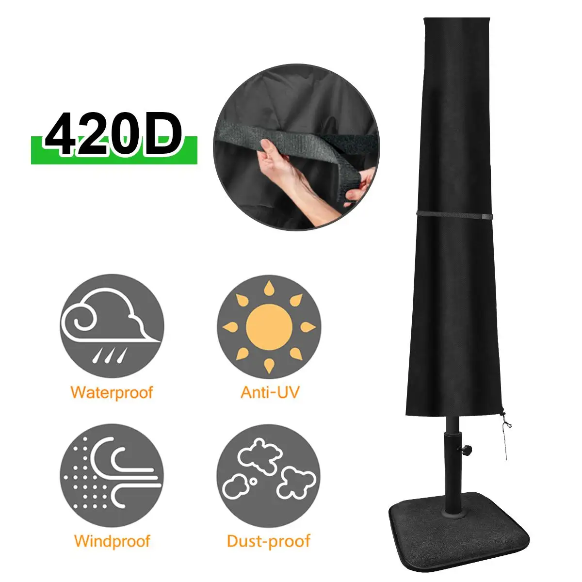 Waterproof Cover Outdoor Sunshade Umbrella Cover Garden Weatherproof Patio Cantilever Parasol Rain Cover Accessories
Waterproof Cover Outdoor Sunshade Umbrella Cover Garden Weatherproof Patio Cantilever Parasol Rain Cover Accessories