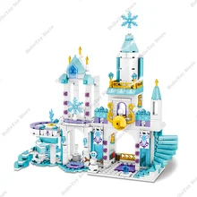 Friends Princess Frozen Royal Castle House Anna Elsa Dolls Building Blocks Kit Bricks Classic Movie Model Kids Girl Toys Gift