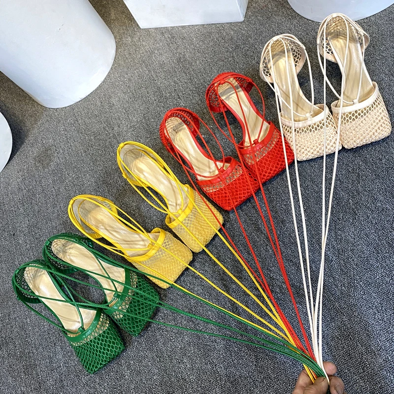 Comemore 2022 Trend New Hollow Mesh Pumps Women Sandals Square Toe Stiletto High Heels Women Lace-Up Elegant Shoes Large Size 43
Comemore 2022 Trend New Hollow Mesh Pumps Women Sandals Square Toe Stiletto High Heels Women Lace-Up Elegant Shoes Large Size 43