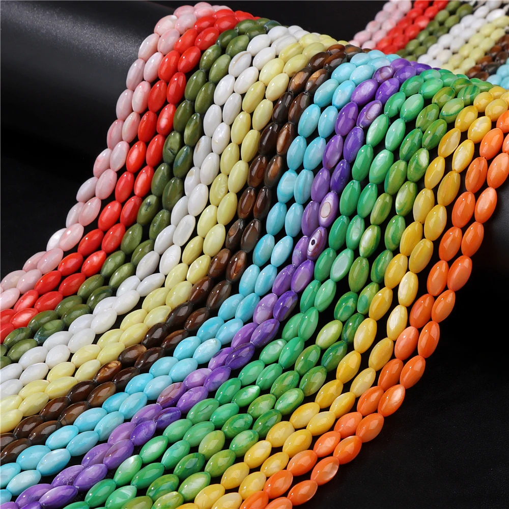 9x5mm Colored Freshwater Shell Beads Natural Oval Shape Mother of Pearl Bead For Jewelry Making DIY Earrings Bracelet Craft 15"
9x5mm Colored Freshwater Shell Beads Natural Oval Shape Mother of Pearl Bead For Jewelry Making DIY Earrings Bracelet Craft 15"
