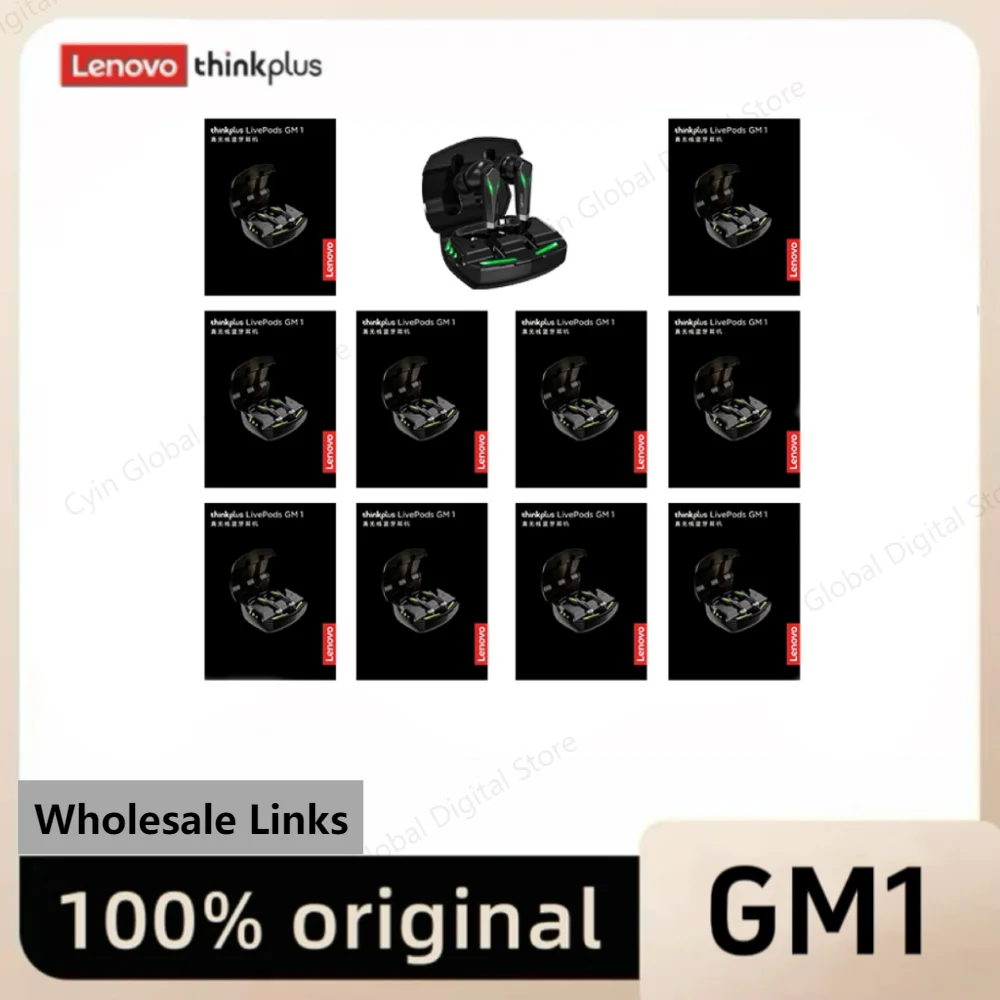 Lenovo Original GM1 Bluetooth Headphones TWS 5/10pcs Wireless Earphones Low Latency Long Life Music Gaming Earbuds Wholesale
Lenovo Original GM1 Bluetooth Headphones TWS 5/10pcs Wireless Earphones Low Latency Long Life Music Gaming Earbuds Wholesale