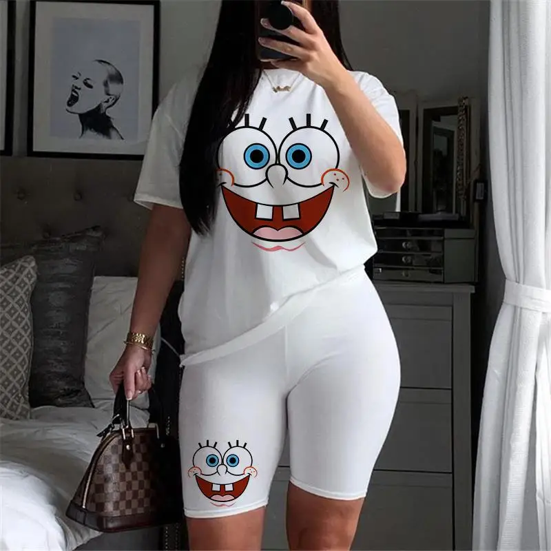 Workout Tracksuit Two PCS Set Women 2022 Fitness Casual High Waist Fashion Shorts Female Kawaii Expression Print Top Shorts Sets
Workout Tracksuit Two PCS Set Women 2022 Fitness Casual High Waist Fashion Shorts Female Kawaii Expression Print Top Shorts Sets