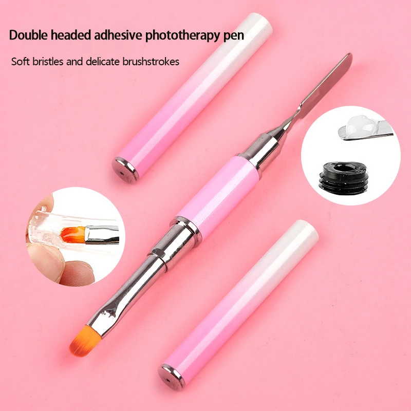 XBLIAN 1Pcs Manicure Dual-Purpose Painting Extension Glue Brush Double Nail Art Embossing Bar Embossing Steel Push Glue Pen
XBLIAN 1Pcs Manicure Dual-Purpose Painting Extension Glue Brush Double Nail Art Embossing Bar Embossing Steel Push Glue Pen