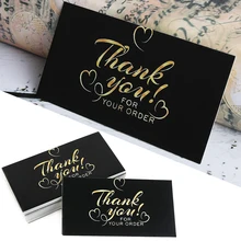 30/50Pcs Thank You For Your Order For Supporting My Small Business Cards Envelope Greeting Card Party Invitation Card Gift Decor