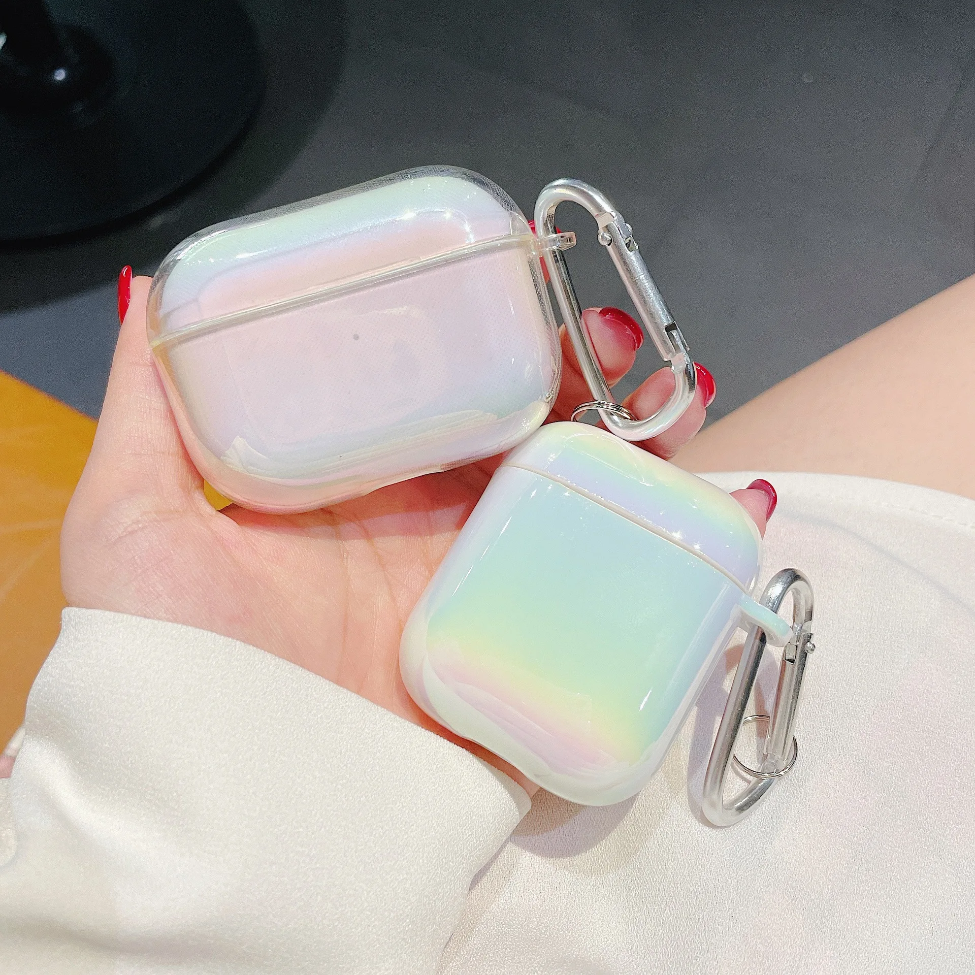 Градиентный цветной чехол для наушников Airpods, Беспроводная Bluetooth-гарнитура, зарядное устройство для Airpods 2 3 Pro, защитный чехол с крючком
Градиентный цветной чехол для наушников Airpods, Беспроводная Bluetooth-гарнитура, зарядное устройство для Airpods 2 3 Pro, защитный чехол с крючком