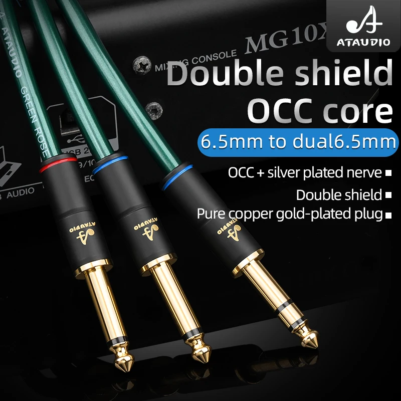 ATAUDIO HIFI High Quality Stereo Male 6.35mm to Dual 6.5mm Audio Cable 6.35mm to dual 6.35mm Male Mono Plug Cable For Amp Mixer
ATAUDIO HIFI High Quality Stereo Male 6.35mm to Dual 6.5mm Audio Cable 6.35mm to dual 6.35mm Male Mono Plug Cable For Amp Mixer