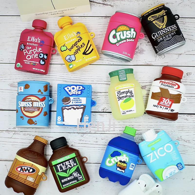 3D Brand Coffee Beer Juice Drink Case for AirPods 1 2 Pro Charge Box Soft Silicone Wireless Bluetooth Earphone Protect Cover
3D Brand Coffee Beer Juice Drink Case for AirPods 1 2 Pro Charge Box Soft Silicone Wireless Bluetooth Earphone Protect Cover