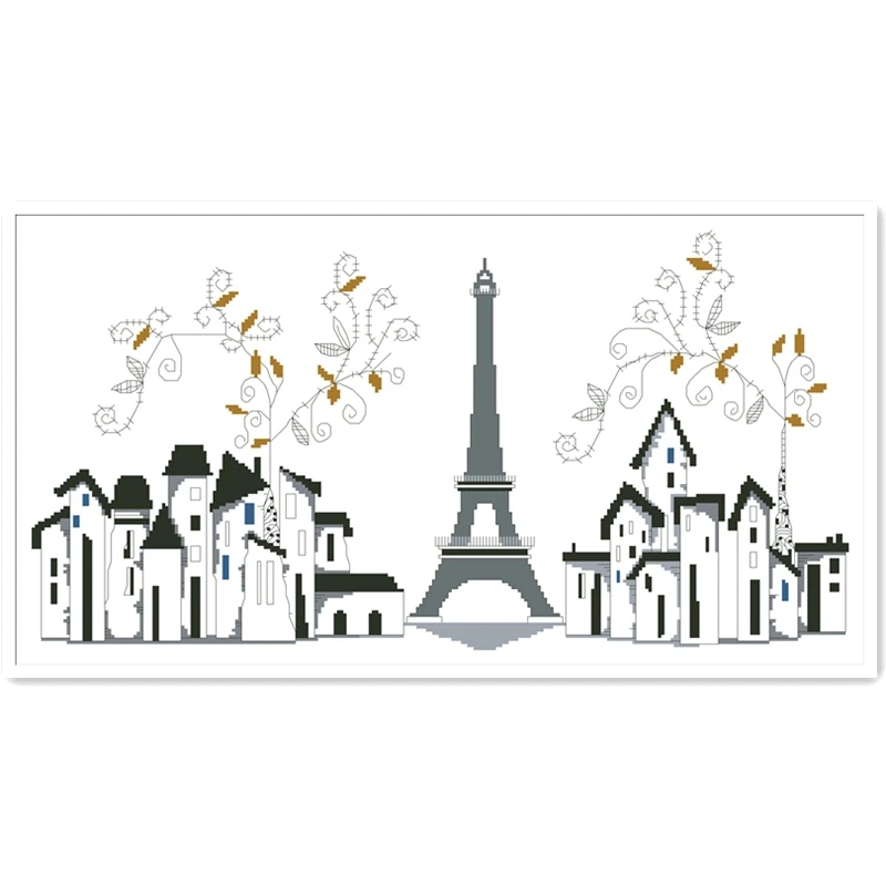 Paris tower cross stitch package simple street 18ct 14ct 11ct white fabric cotton silk thread embroidery DIY handmade needlework
Paris tower cross stitch package simple street 18ct 14ct 11ct white fabric cotton silk thread embroidery DIY handmade needlework