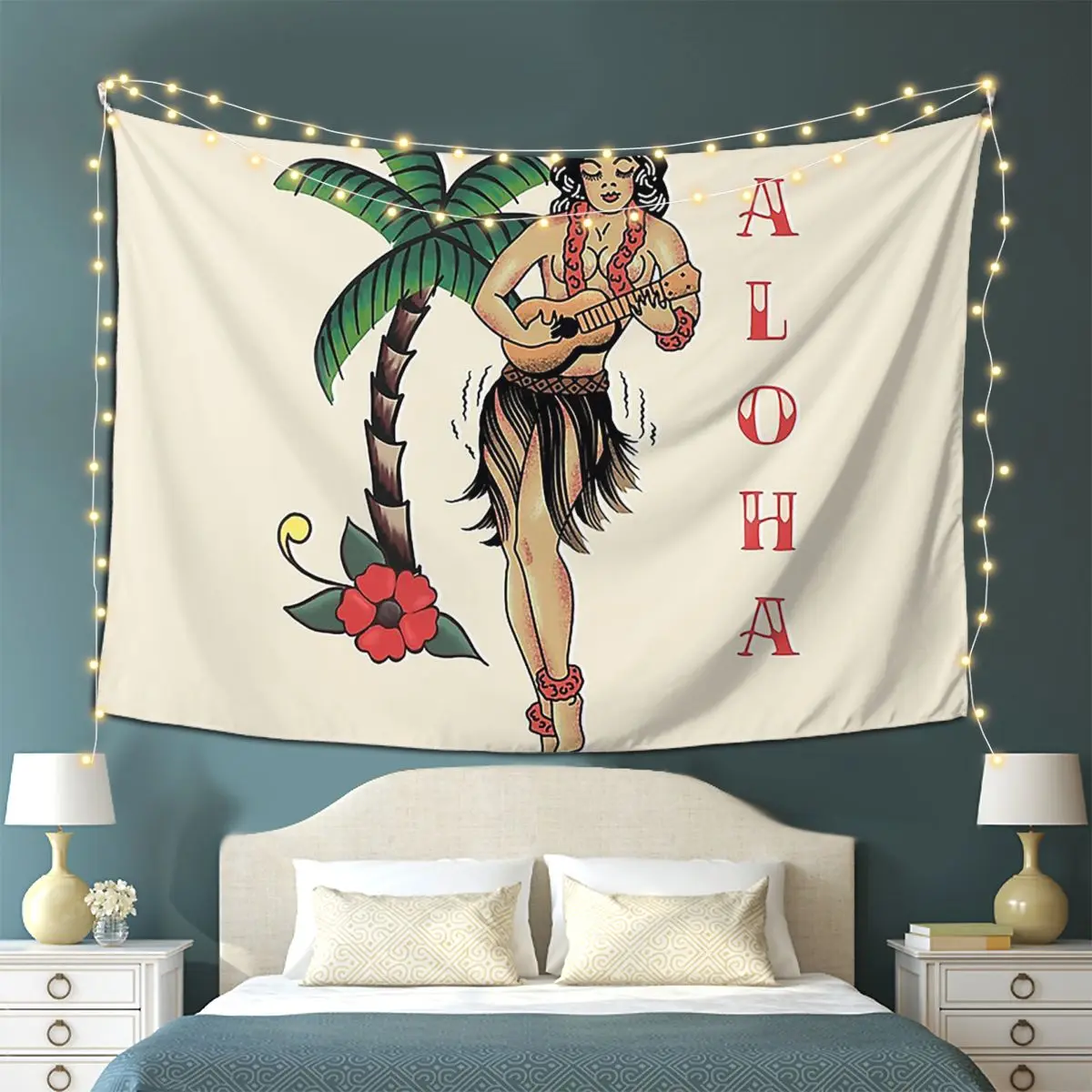 Jerry Style Traditional Aloha Hula Pinup Girl In Hawaii Tapestry Tapestries for Living Room Bedroom Decor Home Wall Hanging
Jerry Style Traditional Aloha Hula Pinup Girl In Hawaii Tapestry Tapestries for Living Room Bedroom Decor Home Wall Hanging