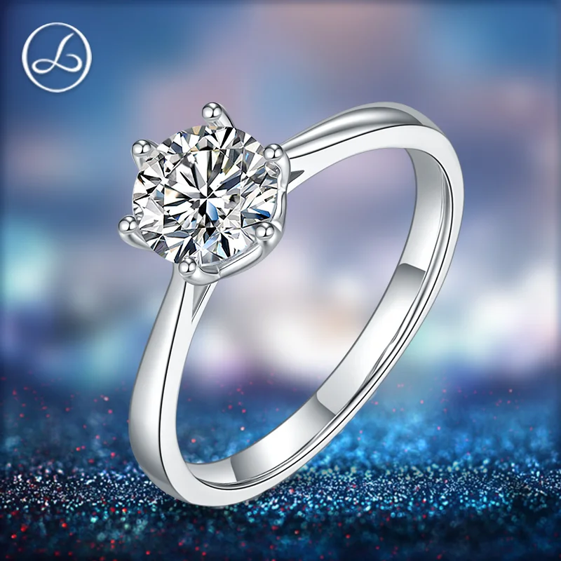 Classic Six Claw 1.0ct Moissanite 925 Sterling Silver High Clarity D Color Diamond Rings Wedding Party Anniversary For Women
Classic Six Claw 1.0ct Moissanite 925 Sterling Silver High Clarity D Color Diamond Rings Wedding Party Anniversary For Women