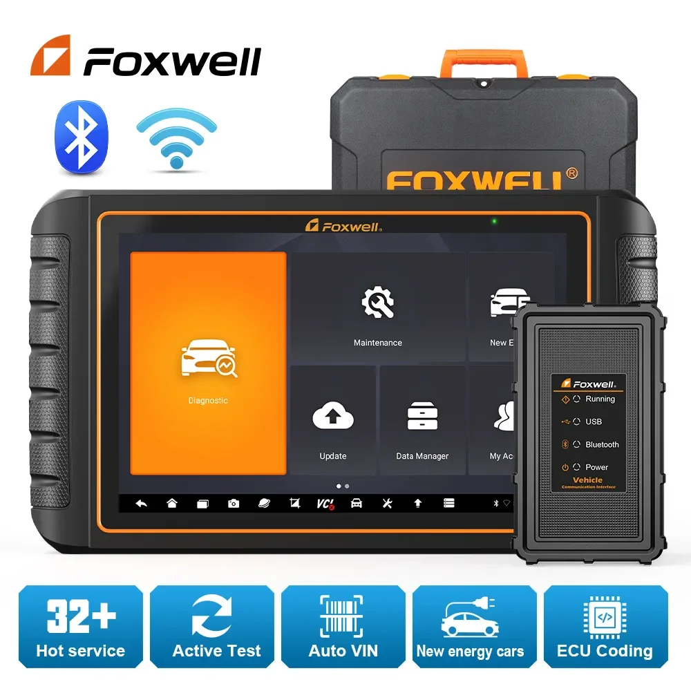 

Foxwell GT75 Bi-directional Full System OBD2 Scanner Key Coding Car Diagnostic Tool ECU Key Coding TPMS Bluetooth Scanner