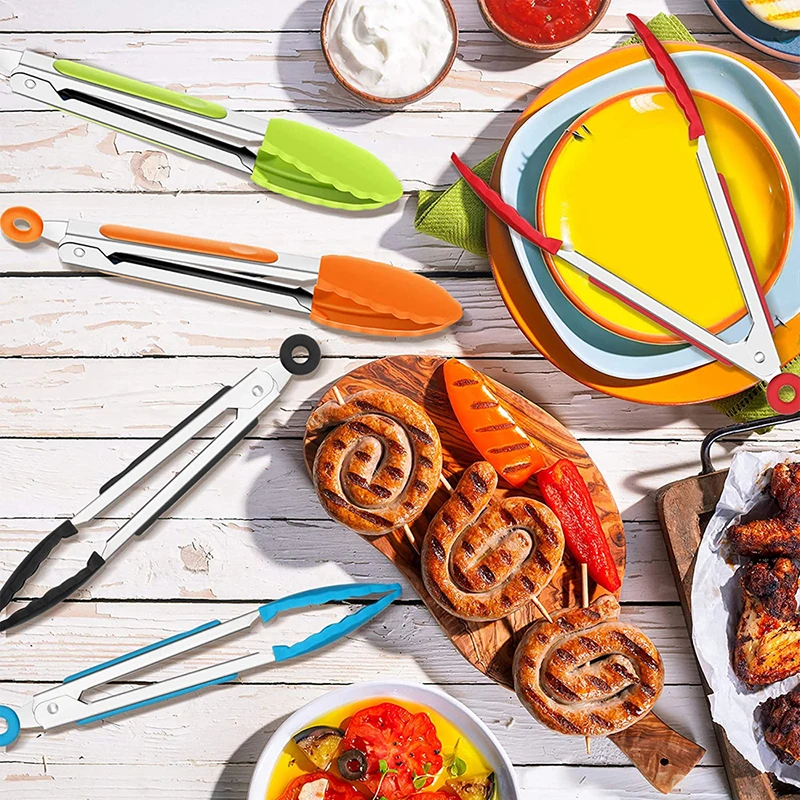1Pc Silicone Food Tong Stainless Steel Gadgets Non-slip Cooking Clip Clamp BBQ Salad Tools Grill Kitchen Accessories Utensils
1Pc Silicone Food Tong Stainless Steel Gadgets Non-slip Cooking Clip Clamp BBQ Salad Tools Grill Kitchen Accessories Utensils