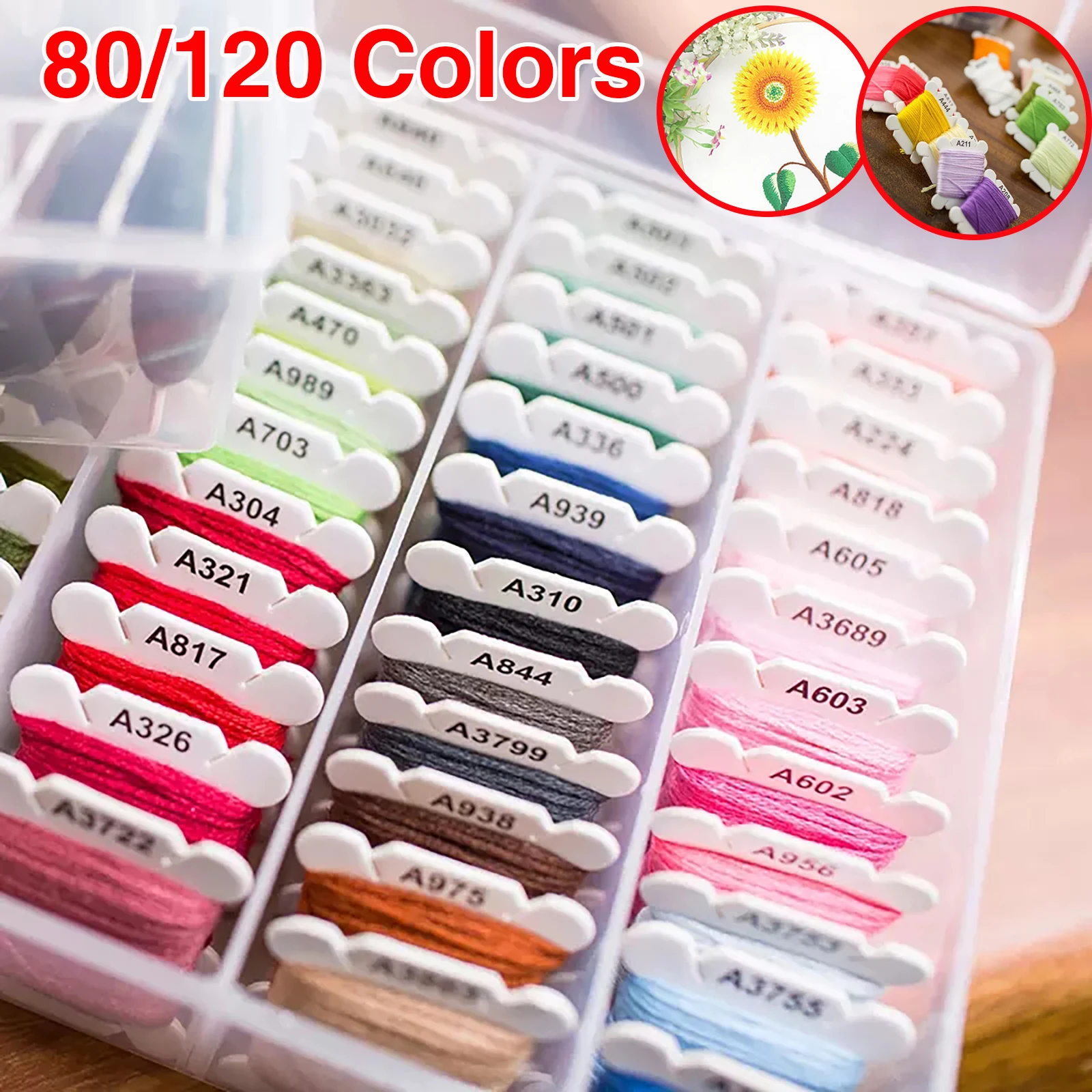 120Colors 80Colors Embroidery Thread Yarn Thread Sewing Thread Sewing Machine Thread for DIY Sewing Use Hilos Para Bordar Box
120Colors 80Colors Embroidery Thread Yarn Thread Sewing Thread Sewing Machine Thread for DIY Sewing Use Hilos Para Bordar Box