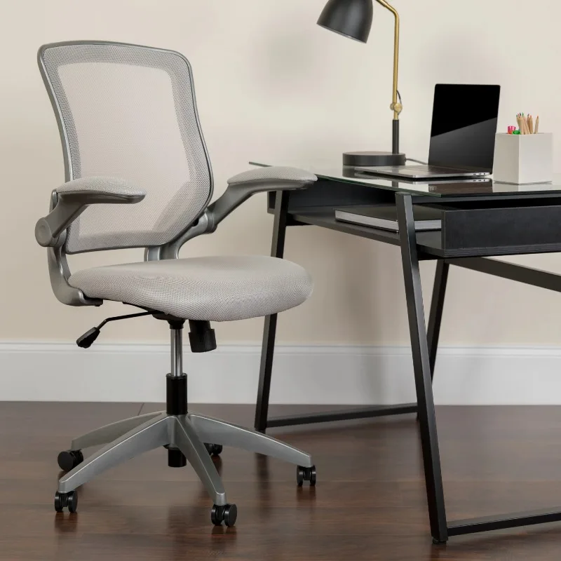 Flash Furniture Mid-Back Gray Mesh Swivel Ergonomic Task Office Chair with Gray Frame and Flip-Up Arms
Flash Furniture Mid-Back Gray Mesh Swivel Ergonomic Task Office Chair with Gray Frame and Flip-Up Arms