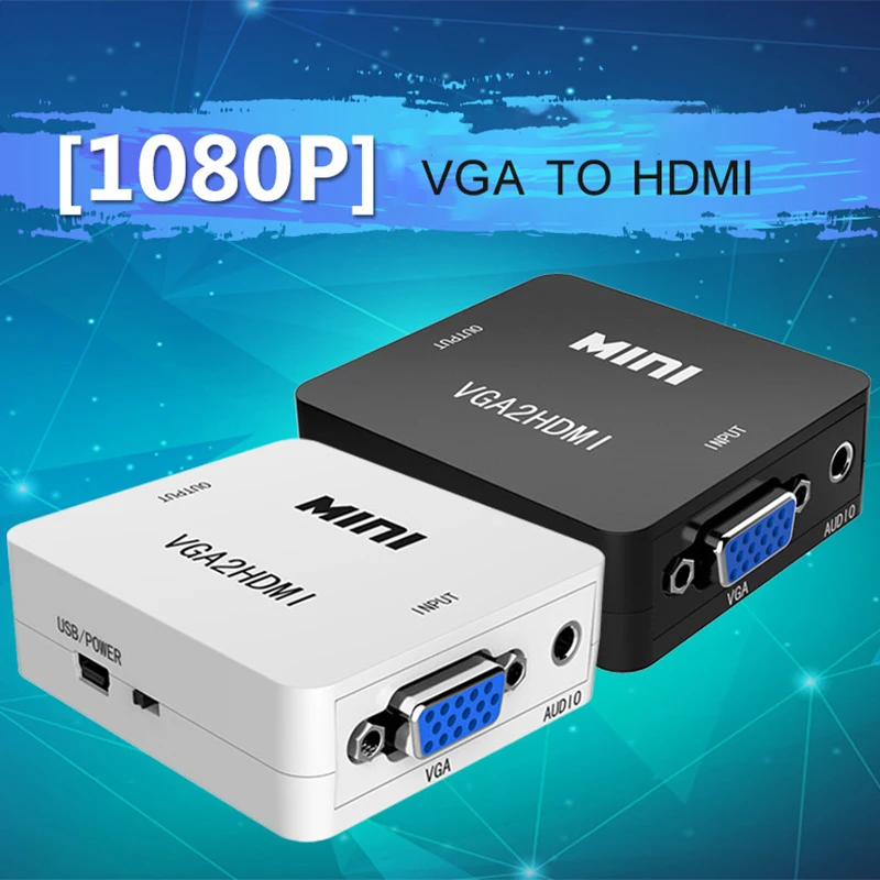 Mini HDMI-Compatible To VGA Adapter For PS3 XBOX STB PC Laptop HDTV Projector DVD Switch 1080P Full HD Video Converter Box New
Mini HDMI-Compatible To VGA Adapter For PS3 XBOX STB PC Laptop HDTV Projector DVD Switch 1080P Full HD Video Converter Box New