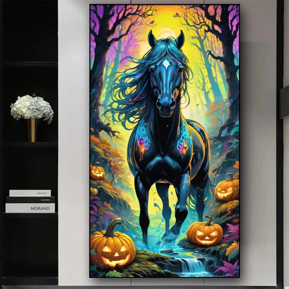 Алмазная 5d картина «сделай сам» на Хэллоуин, картина с рисунком черного лошади, полная выкладка, круглая буровая картина в виде животного, большой размер, G375
Алмазная 5d картина «сделай сам» на Хэллоуин, картина с рисунком черного лошади, полная выкладка, круглая буровая картина в виде животного, большой размер, G375