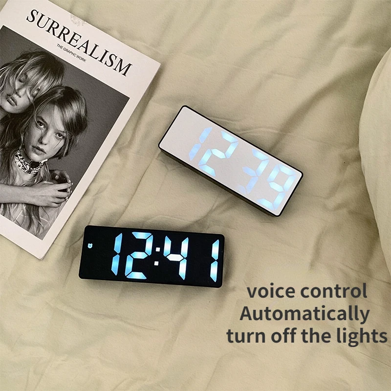 Mirror Alarm Clocks LED Clock Bedside Digital Desktop Table Electronic Desk Watch Snooze Funtion USB Wake Up Voice Control
Mirror Alarm Clocks LED Clock Bedside Digital Desktop Table Electronic Desk Watch Snooze Funtion USB Wake Up Voice Control