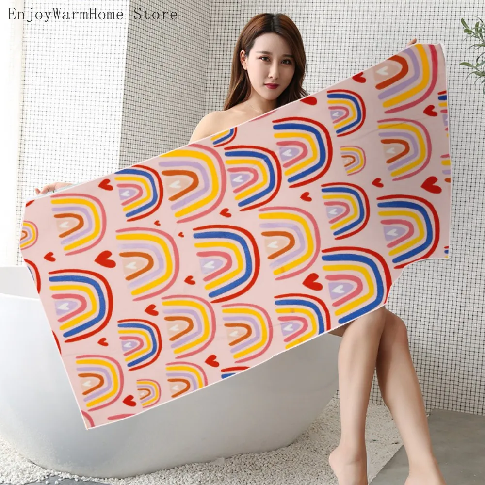 Cartoon Rainbow Beach Towel Absorbent Sand Quicky-dry Microfiber Beach Towel Floral Pink Bath Towel for Kids Girl 70x140cm
Cartoon Rainbow Beach Towel Absorbent Sand Quicky-dry Microfiber Beach Towel Floral Pink Bath Towel for Kids Girl 70x140cm