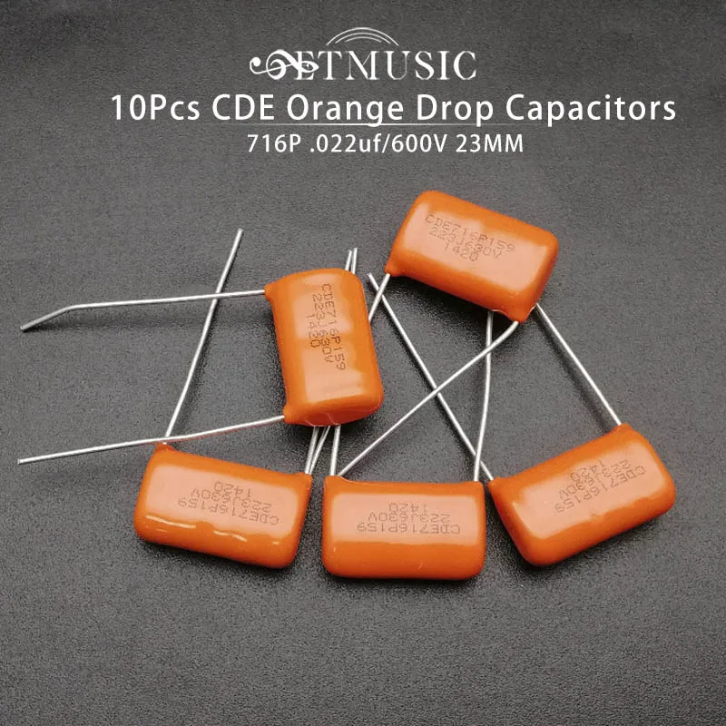 10pcs CDE Orange Drop Capacitors 716P .022uf/600V 23MM Guitar Capacitor guitar parts
10pcs CDE Orange Drop Capacitors 716P .022uf/600V 23MM Guitar Capacitor guitar parts
