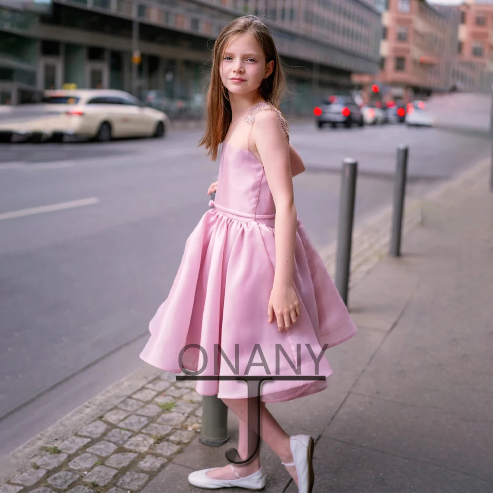 

JONANY Trendy Aline Flower Girl Dress Sequines Lace Appliques Baby Birthday Dress Pageant Gown Communion Robe De Demoiselle
