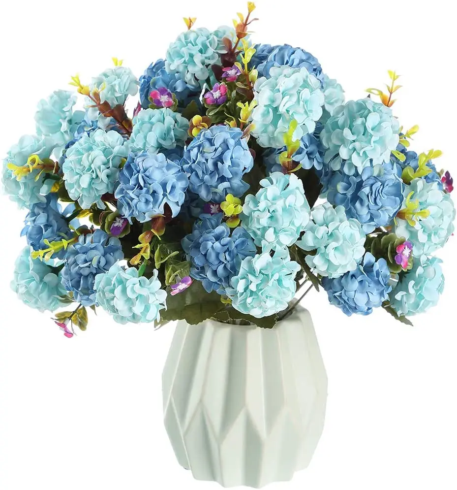 Artificial Silk Hydrangea Flowers Heads with Stems for Wedding Home Party Shop Decoration, Pack of 4 (Blue)
Artificial Silk Hydrangea Flowers Heads with Stems for Wedding Home Party Shop Decoration, Pack of 4 (Blue)
