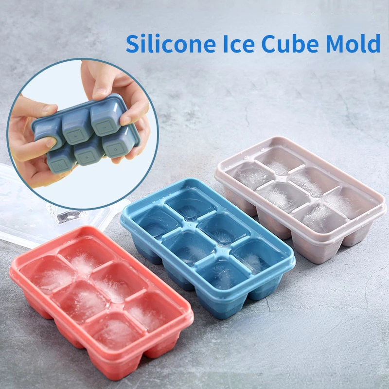 6 Grid Ice Tray Mould Silicone Ice Cube Mold Ice Box Refrigerator Frozen Ice Cube Box with Lid Ice Cube Maker Kitchen Gadgets
6 Grid Ice Tray Mould Silicone Ice Cube Mold Ice Box Refrigerator Frozen Ice Cube Box with Lid Ice Cube Maker Kitchen Gadgets