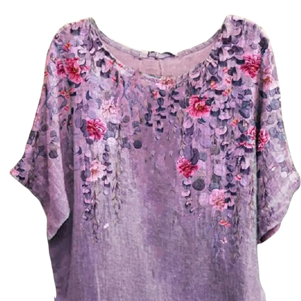 Round Neck Women tshirt Vintage Flower Printing Short Sleeve Fashion Summer Female T-Shirt Loose Top
Round Neck Women tshirt Vintage Flower Printing Short Sleeve Fashion Summer Female T-Shirt Loose Top