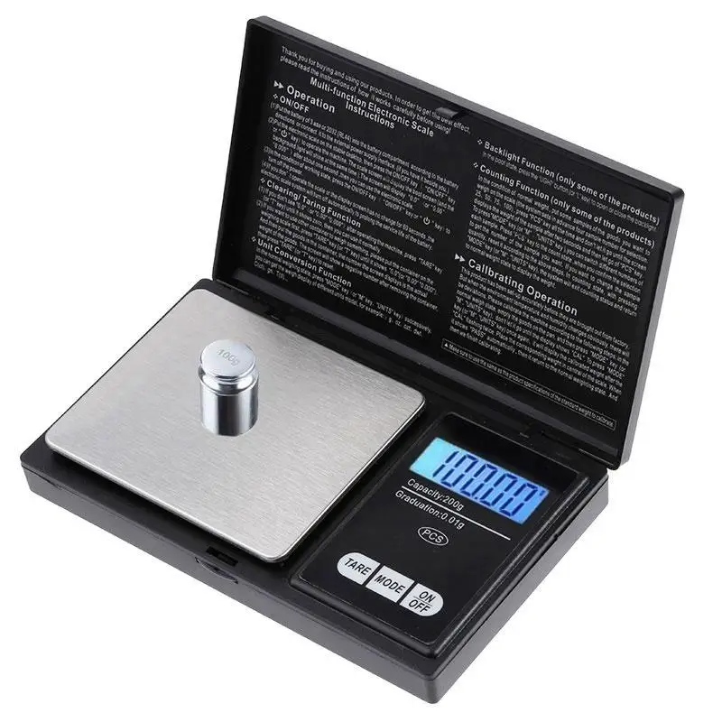 

0.01g For Electronic Scale Sterling Digital Balance X Gold Jewelry Scales Pocket Mini Silver Scales 100g/200g/300g/500g Gram