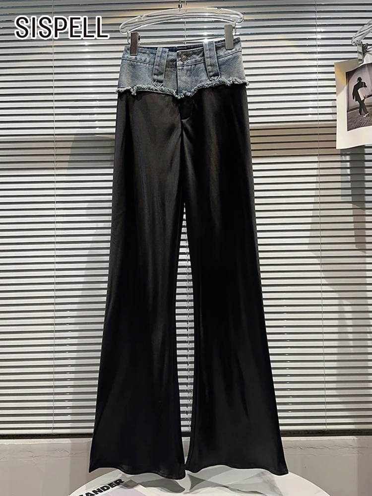 SISPELL Hit Color Casual Trousers For Women High Waist Raw Hem Patchwork Denim Loose Wide Leg Pants Female Fashion Clothing New
SISPELL Hit Color Casual Trousers For Women High Waist Raw Hem Patchwork Denim Loose Wide Leg Pants Female Fashion Clothing New