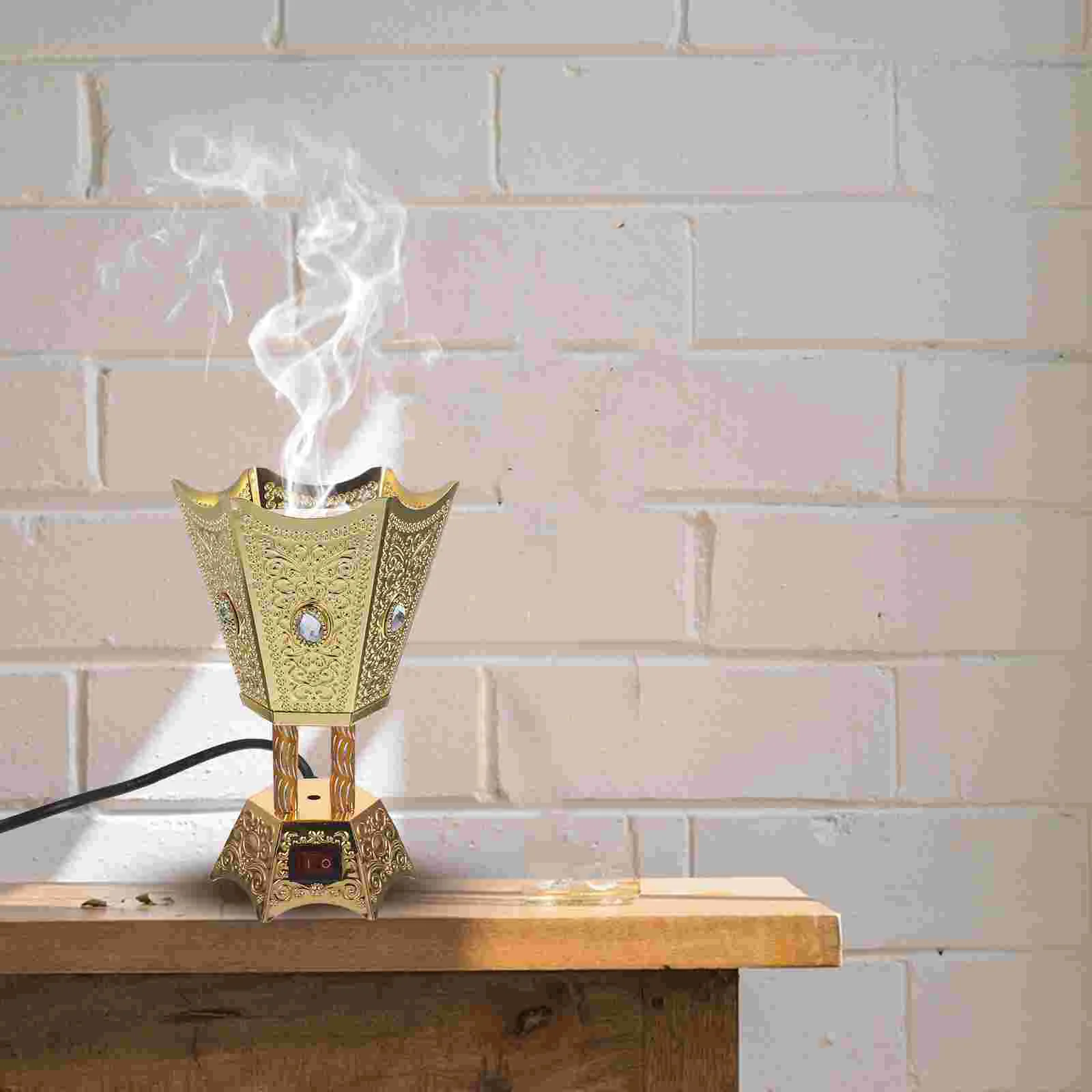 Electric Censer Burner Table Burner Ornament Antique Censer Holder Metal Incense Burner Incense Holder (EU/UK/US Plug)
Electric Censer Burner Table Burner Ornament Antique Censer Holder Metal Incense Burner Incense Holder (EU/UK/US Plug)