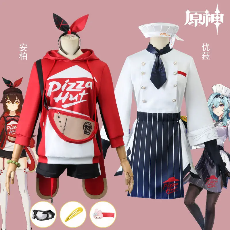 Game Genshin Impact Amber Cosplay Costume Genshin Amber PizzaHut Cospaly Suit Halloween Costume Uniform
Game Genshin Impact Amber Cosplay Costume Genshin Amber PizzaHut Cospaly Suit Halloween Costume Uniform
