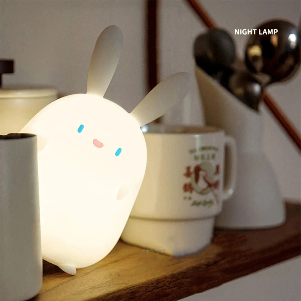 Touch Rabbit Night Light Silicone Dimmable USB Rechargeable Lamps For Kid Baby Gift Cartoon Cute Animal Obesity Bunny Night Lamp
Touch Rabbit Night Light Silicone Dimmable USB Rechargeable Lamps For Kid Baby Gift Cartoon Cute Animal Obesity Bunny Night Lamp