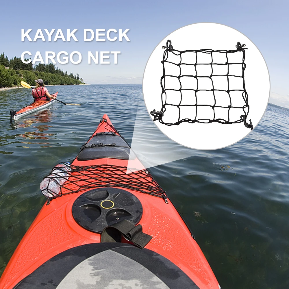 Kayak Deck Cargo Net with Hooks Pad Eye Board Bungee Net For Canoe Marine Boat Kayak Accessories
Kayak Deck Cargo Net with Hooks Pad Eye Board Bungee Net For Canoe Marine Boat Kayak Accessories